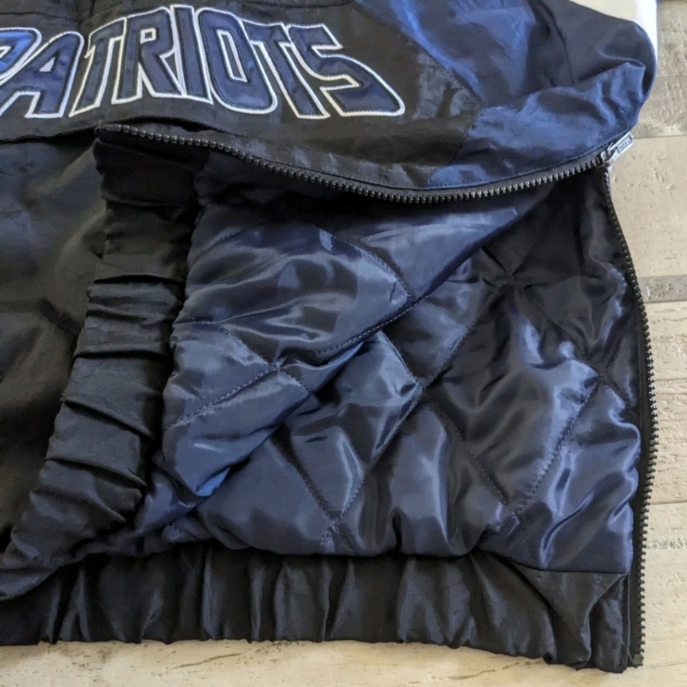 New England Patriots Starter NFL XL 1/2 Zip Puffer Pullover Jacket Excellent A+ - Picture 8 of 16